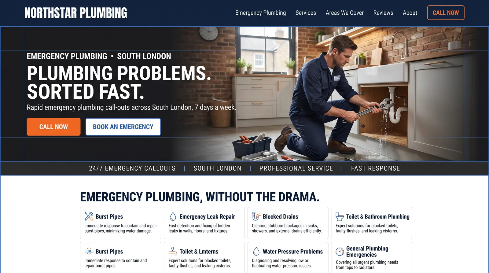 The rebuilt Northstar Plumbing website